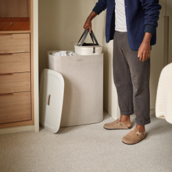 Easy-Empty Laundry Basket 90L Ecru - Tota