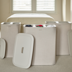 Easy-Empty Laundry Basket 90L Ecru - Tota