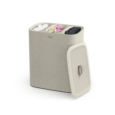90L Laundry Separation Basket Ecru - Tota Trio