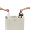 90L Laundry Separation Basket Ecru - Tota Trio