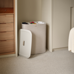 90L Laundry Separation Basket Ecru - Tota Trio