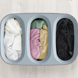 90L Laundry Separation Basket Grey - Tota Trio