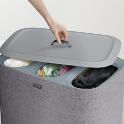 90L Laundry Separation Basket Grey - Tota Trio