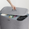90L Laundry Separation Basket Grey - Tota Trio