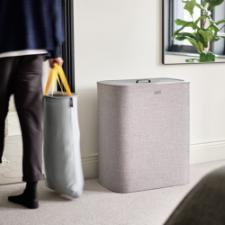 90L Laundry Separation Basket Grey - Tota Trio