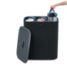 Cesto de Ropa Tripartido 90L Negro - Tota Trio