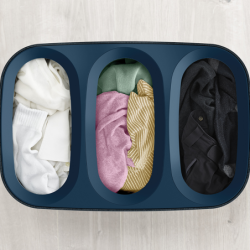 90L Laundry Separation Basket Black - Tota Trio