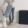 Cesto de Ropa Tripartido 90L Negro - Tota Trio
