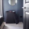 Cesto para Roupa Tripartido 90L Preto - Tota Trio