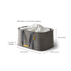 Juego 2 Cestas para Ropa Gris - Love Laundry