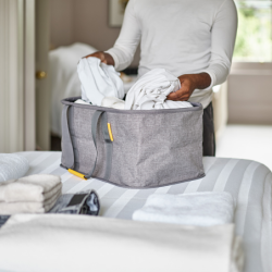Juego 2 Cestas para Ropa Gris - Love Laundry