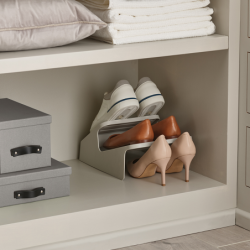 Space-saving Shoe Rack Ecru - Shoe-In