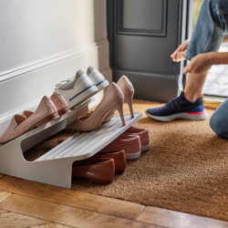 Large Space-saving Shoe Rack Ecru - Shoe-In
