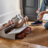 Large Space-saving Shoe Rack Ecru - Shoe-In