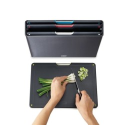 Juego de 4 Tablas de Cortar Negro - Folio Steel