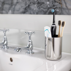 Stainless Steel Toothbrush Caddy - Easystore Luxe