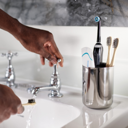 Stainless Steel Toothbrush Caddy - Easystore Luxe