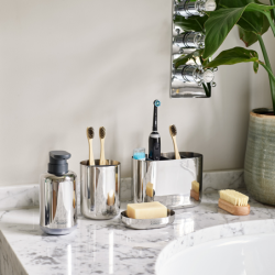 Stainless Steel Toothbrush Caddy - Easystore Luxe
