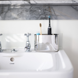 Large Stainless Steel Toothbrush Caddy - Easystore Luxe