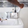 Large Stainless Steel Toothbrush Caddy - Easystore Luxe