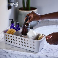 Bathroom Storage Basket Slimline Ecru - Easystore