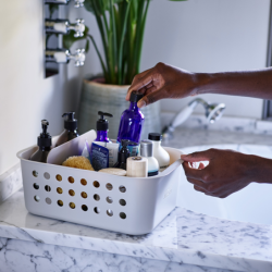 Bathroom Storage Basket Large Ecru - Easystore