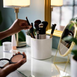 Copo para Brochas de Maquillaje Crema - Viva