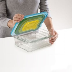 Set of 4 Glass Storage Containers - Nest Glass