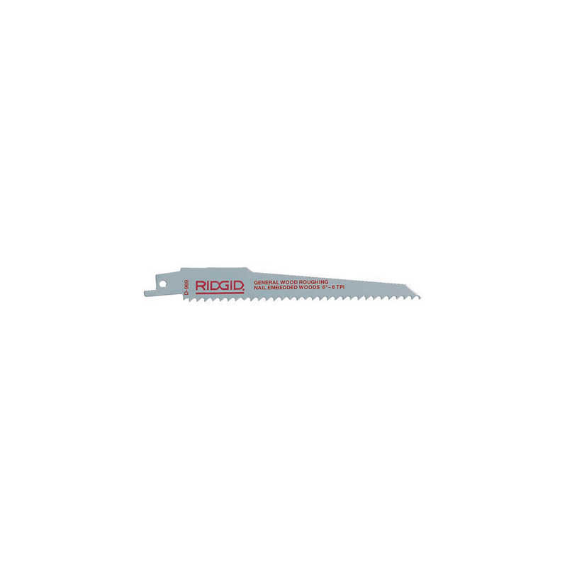 RIDGID Bi-Metal Universal Single Shank Reciprocating Saw Blades for Wood Roughing D-989