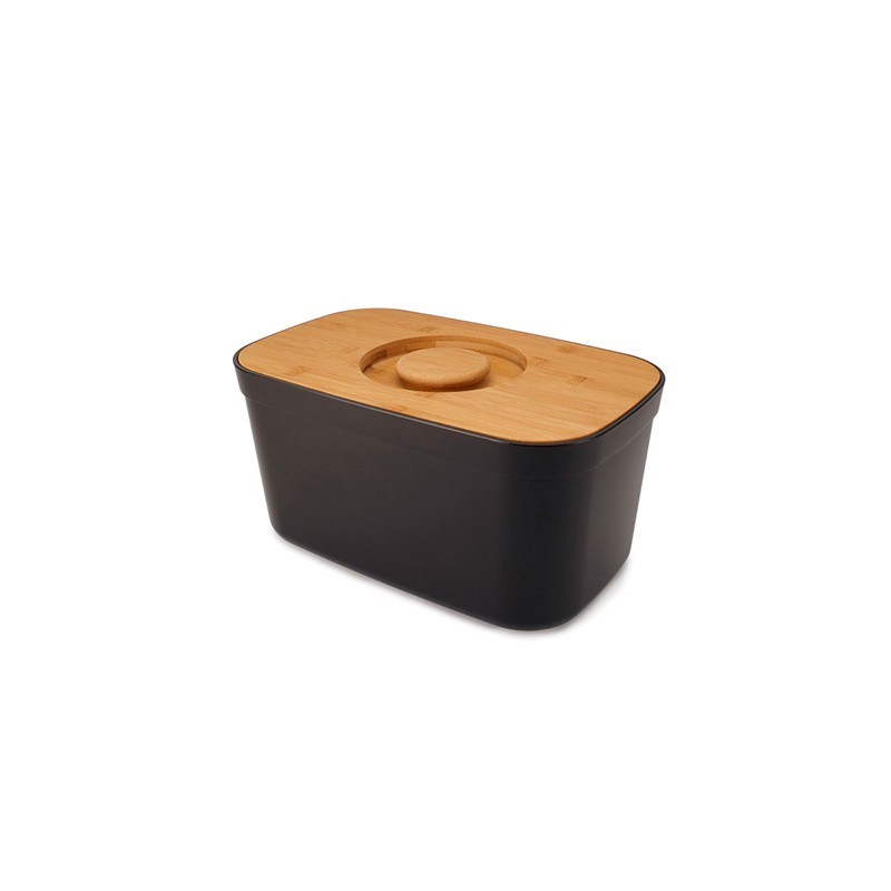 Caixa para Pão com Tábua Preto - Bread Bin