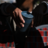 Taza de Viaje con Tapa Abatible Azul - Sipp