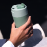 Taza de Viaje con Tapa Abatible 454ml Verde - Sipp