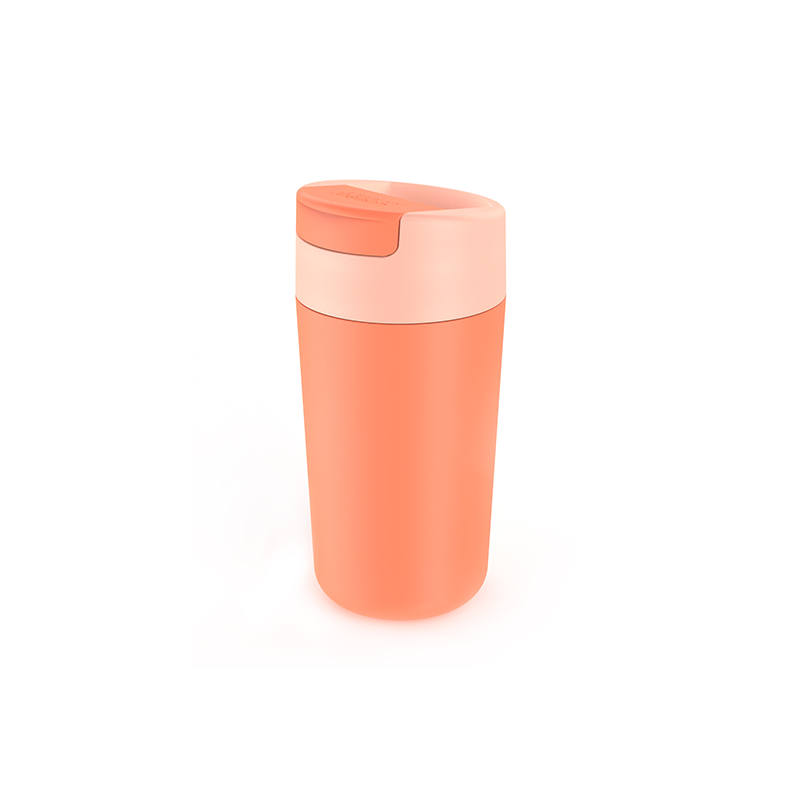 Travel Mug with Flip-Top Cap 454ml Coral - Sipp Travel Mug with Flip-Top Cap 454ml Coral - Sipp