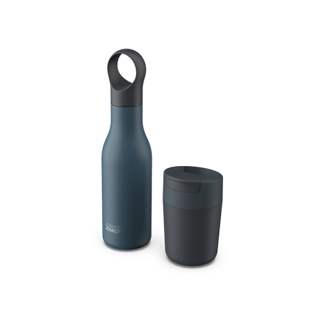 Juego de Taza+Botella de Viaje Azul