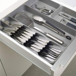 Cutlery, Utensil and Gadget Organiser Grey - DrawerStore