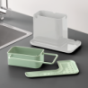 Kitchen Sink Organiser Stone and Green - Caddy Small