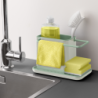 Kitchen Sink Organiser Stone and Green - Caddy Small