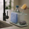 Kitchen Sink Organiser Stone and Green - Caddy Small