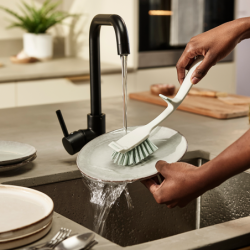 Washing-Up Brush Stone and Green - Edge