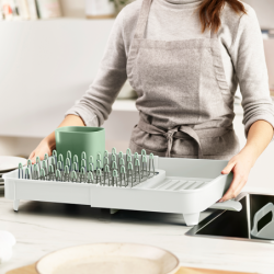 Expandable Dish Drainer Stone and Green - Extend