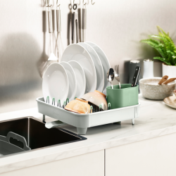 Expandable Dish Drainer Stone and Green - Extend