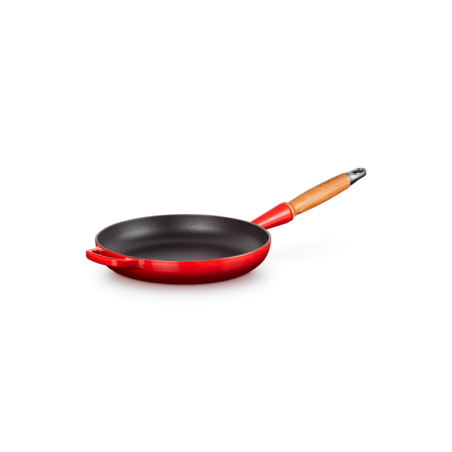 Low Frying Pan Wooden Handle Cerise  24cm - Signature