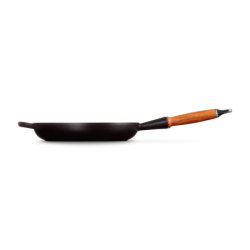 Low Frying Pan Wooden Handle Black Mate 26cm - Signature