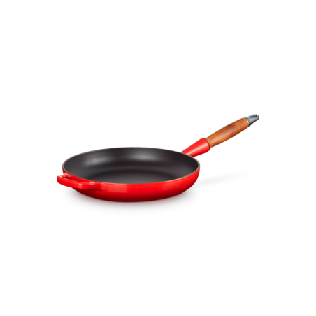 Low Frying Pan Wooden Handle Cerise 26cm - Signature