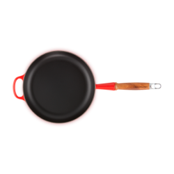 Low Frying Pan Wooden Handle Cerise 26cm - Signature