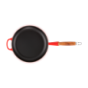 Low Frying Pan Wooden Handle Cerise 26cm - Signature