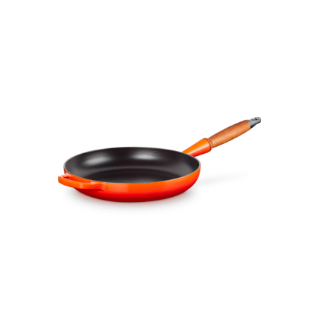 Low Frying Pan Wooden Handle Volcanic 26cm - Signature
