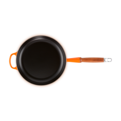 Low Frying Pan Wooden Handle Volcanic 26cm - Signature