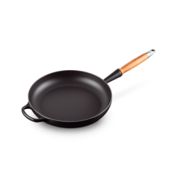 Low Frying Pan Wooden Handle Black Mate 28cm - Signature
