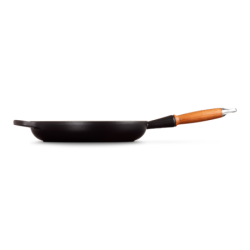 Low Frying Pan Wooden Handle Black Mate 28cm - Signature